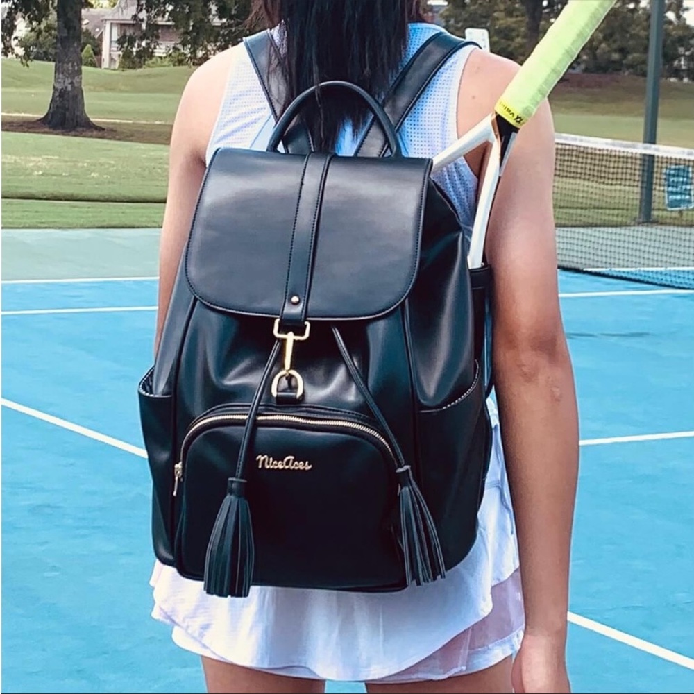 Gently used NiceAces black tennis backpack